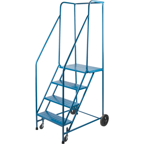 CSA-Certified Rolling Step Ladder, 4 Steps, 22" Step Width, 37" Platform Height, Steel Helyx Safety & Industrial Supplies