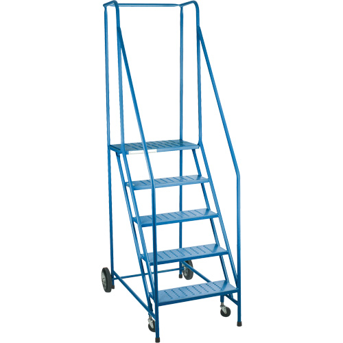 CSA-Certified Rolling Step Ladder, 5 Steps, 22" Step Width, 46" Platform Height, Steel Helyx Safety & Industrial Supplies