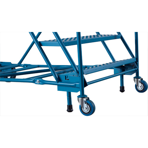 Escabeau roulant certifi&eacute; CSA avec marche verrouillable, 8 marches, Largeur de la marche 30", Hauteur de la plateforme 72", Acier Helyx Safety & Industrial Supplies