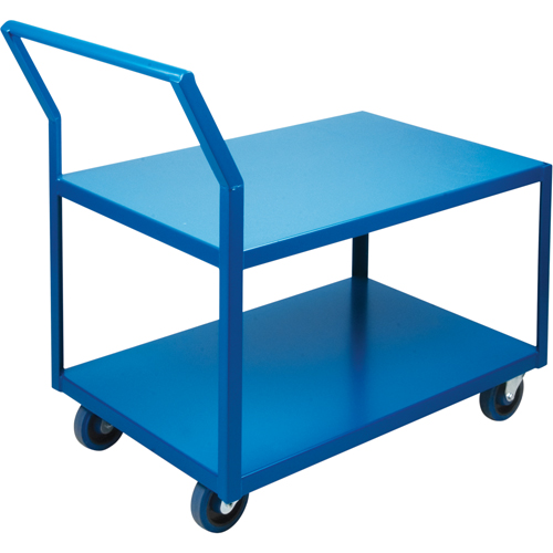 Heavy-Duty Low Profile Shop Carts, 2 Tiers, 18" W x 30" D x 40" H, 1200 lbs. Cap. Helyx Safety & Industrial Supplies