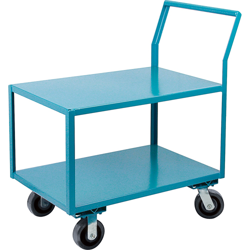 Heavy-Duty Low Profile Shop Carts, 2 Tiers, 24" W x 36" D x 41" H, 2400 lbs. Cap. Helyx Safety & Industrial Supplies