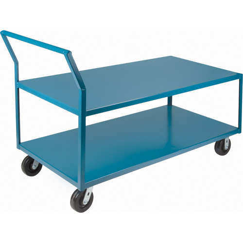Heavy-Duty Low Profile Shop Carts, 2 Tiers, 30" W x 60" D x 41" H, 2400 lbs. Cap. Helyx Safety & Industrial Supplies