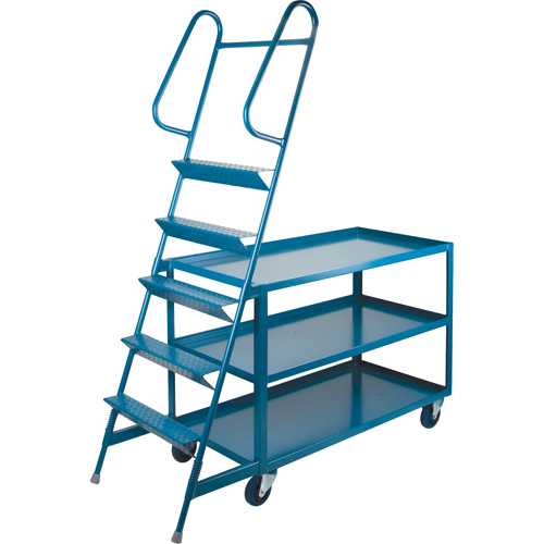 Stock Picking Carts, Steel, 24" W x 64" D, 3 Shelves, 1200 lbs. Capacity Helyx Safety & Industrial Supplies