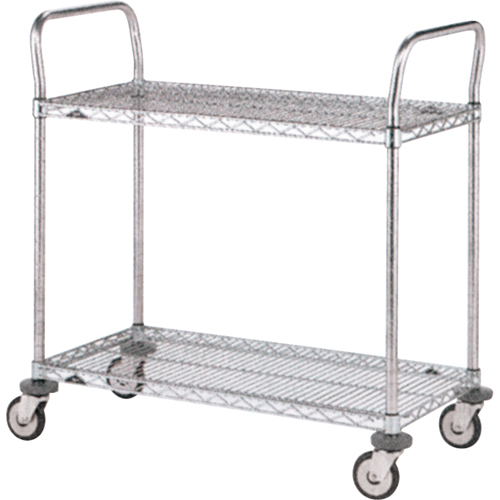 Chariots utilitaires standards, Acier inoxydable, 24" x 39" x 24", Capacit&eacute; 500 lb Helyx Safety & Industrial Supplies