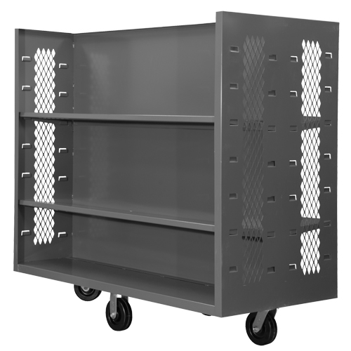 Chariots en treillis m&eacute;tallique, Acier, 30" x 54" x 60", Capacit&eacute; 1500 lb Helyx Safety & Industrial Supplies