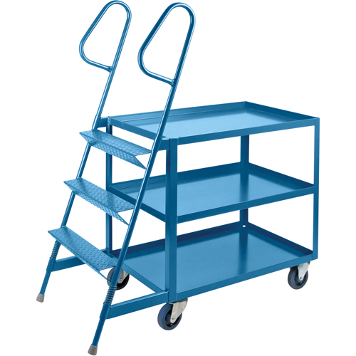 Stock Picking Carts, Steel, 24" W x 52" D, 3 Shelves, 1200 lbs. Capacity Helyx Safety & Industrial Supplies