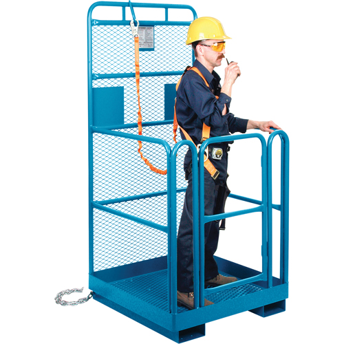 Nacelle &eacute;l&eacute;vatrice pour travail en hauteur, 36" x 36" x 72" h, Capacit&eacute; de 1000 lb, Acier Helyx Safety & Industrial Supplies