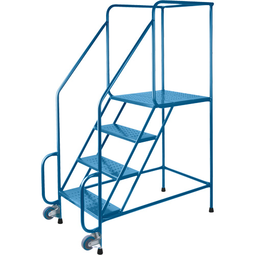 Tilt-N-Roll Ladders, Steel, 4 Steps, 22" Wide, 24" D x 38" H Top Step Helyx Safety & Industrial Supplies