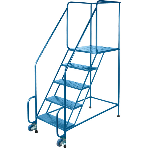 Tilt-N-Roll Ladders, Steel, 6 Steps, 22" Wide, 24" D x 56" H Top Step Helyx Safety & Industrial Supplies