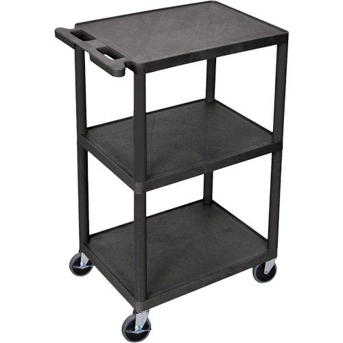 Utility Cart, 3 Tiers, 18" x 40" x 24", 400 lbs. Capacity Helyx Safety & Industrial Supplies