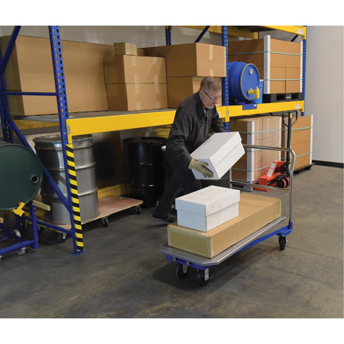 Platform Cart, 48" L x 24" W, 1500 lbs. Capacity, Mold-on Rubber Casters Helyx Safety & Industrial Supplies