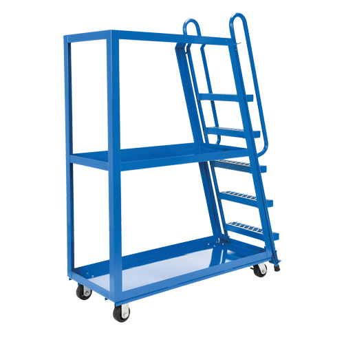Chariot &agrave; cueillette, Acier, 21-7/8" la x 56-1/8" p, 3 tablettes, Capacit&eacute; 1000 lb Helyx Safety & Industrial Supplies