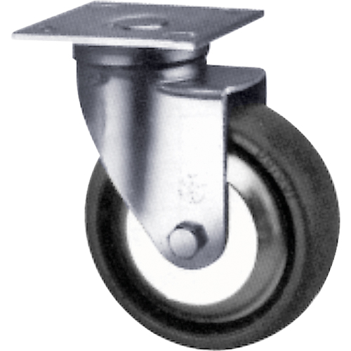 Roulette robuste, Fixe, 3" (76 mm), Elastom&egrave;re dur, 900 lb (408 kg) Helyx Safety & Industrial Supplies