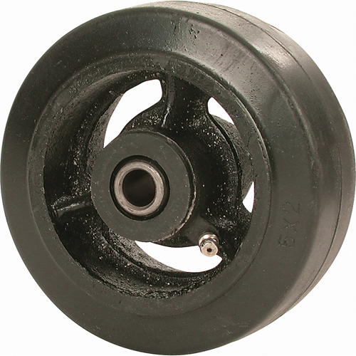 Mold-on Rubber Wheel, 8" (203 mm) Dia. x 2-1/2" (63.5 mm) W, 850 lbs. (385 kg.) Capacity Helyx Safety & Industrial Supplies