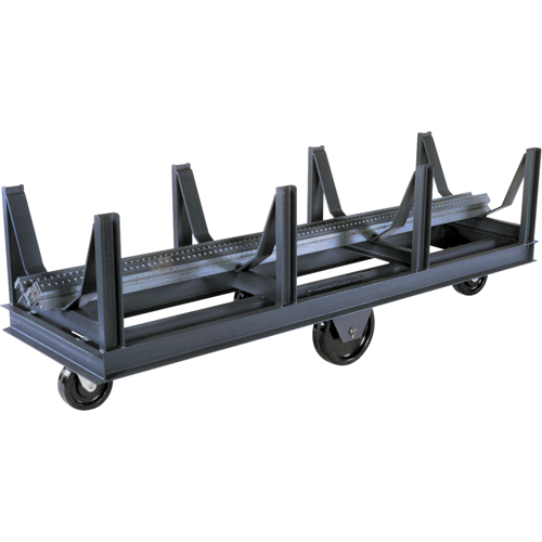 Chariot &agrave; berceaux, 96" lo x 28" la x 29" h, Capacit&eacute; de 10 000 lb, Roue Ph&eacute;nolique Helyx Safety & Industrial Supplies