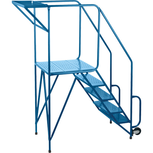 &eacute;chelles roulantes pour l'entretien et les m&eacute;caniciens, Acier, 5 Marches, Hauteur de la plateforme 47" Helyx Safety & Industrial Supplies