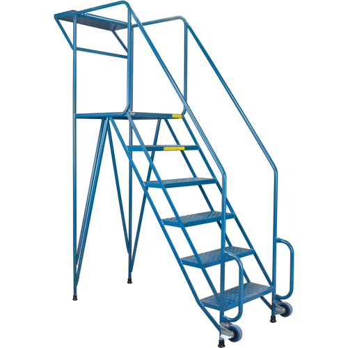 &eacute;chelles roulantes pour l'entretien et les m&eacute;caniciens, Acier, 6 Marches, Hauteur de la plateforme 57" Helyx Safety & Industrial Supplies