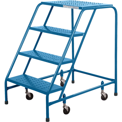 CSA Rolling Step Ladder, 4 Steps, 22" Step Width, 37" Platform Height, Steel Helyx Safety & Industrial Supplies