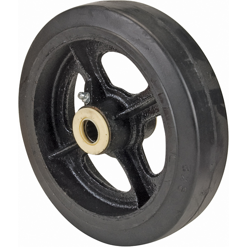 Rubber Wheels, 8" (203 mm) Dia. x 2" (51 mm) W, 600 lbs. (272 kg.) Capacity Helyx Safety & Industrial Supplies