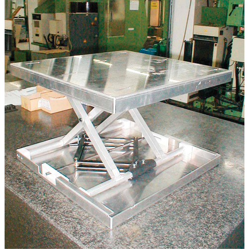 Dessus de table &eacute;l&eacute;vatrice &agrave; ciseaux Lift-Tool, 23" lo x 22" la, Aluminium, Capacit&eacute; 300 lb Helyx Safety & Industrial Supplies