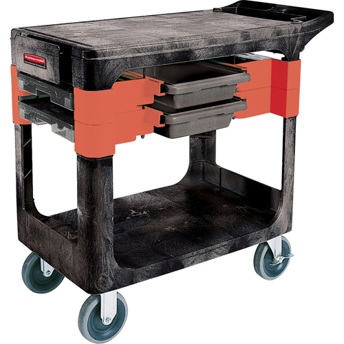 Maintenance Tool Cart, 2 Drawers, 38" L x 19-1/4" W x 33-3/8" H, Black Helyx Safety & Industrial Supplies