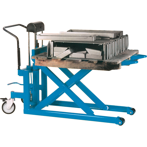 Chariots/tables hydrauliques de lev&eacute;e &agrave; ciseaux pour palettes, 42-1/2" lo x 27" la, Acier, Capacit&eacute; de 1000 lb Helyx Safety & Industrial Supplies