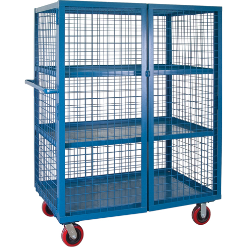 Chariot en treillis m&eacute;tallique, 3 niveaux, 75" lo x 32" la x 62,5" h, Cap. 2400 lb Helyx Safety & Industrial Supplies