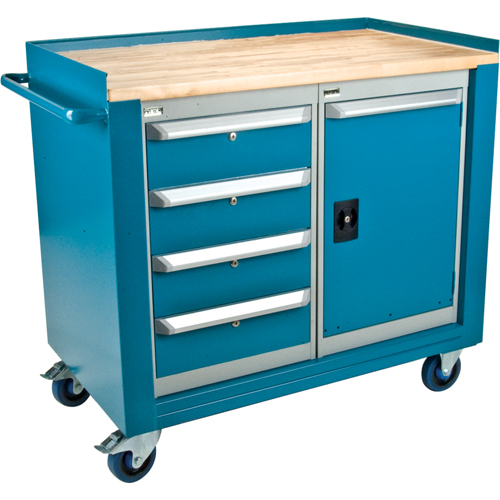 &eacute;tablis de service mobiles industriels, Bois Surface Helyx Safety & Industrial Supplies
