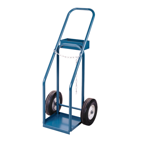 Gas Cylinder Carts, Semi-Pneumatic Wheels, 12" W x 10" L Base, 400 lbs. Helyx Safety & Industrial Supplies