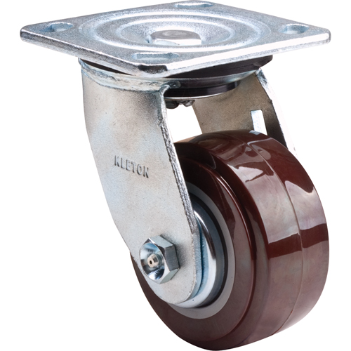 Roulette, Pivotant, 4" (101,6 mm), Polyur&eacute;thane,  Helyx Safety & Industrial Supplies
