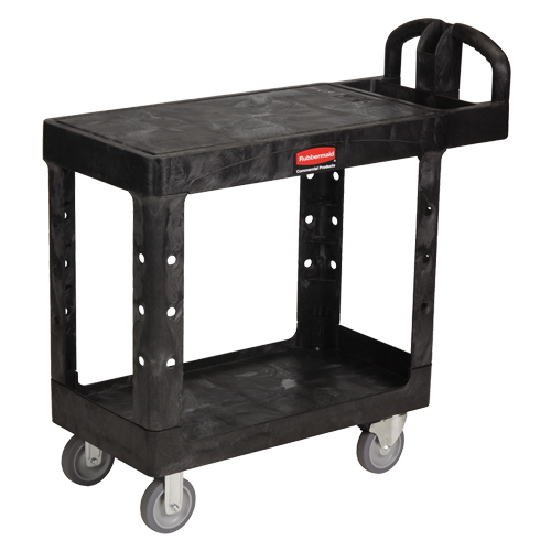 Flat Shelf Heavy Duty Utility Cart - 4505-00, 2 Tiers, 17-1/4" x 38-1/10" x 38-1/2", 500 lbs. Capacity Helyx Safety & Industrial Supplies