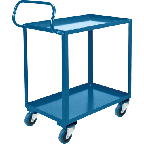 Chariot ergonomique &agrave; tablettes, 800 lb Capacit&eacute;, Acier, 20" la x 37" ha x 32" p, Bordure vers le haut Helyx Safety & Industrial Supplies