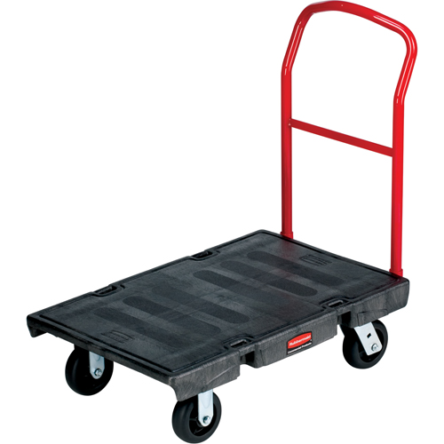 Chariot &agrave; plateforme robuste, 48" lo x 24" la, 2500 lb cap, Roues Polyol&eacute;fine Helyx Safety & Industrial Supplies