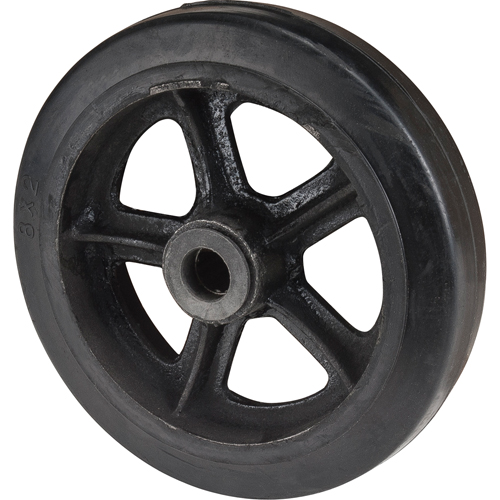 Mold-On Rubber Wheel, 8" (203 mm) Dia. x 2" (51 mm) W, 400 lbs. (181 kg.) Capacity Helyx Safety & Industrial Supplies