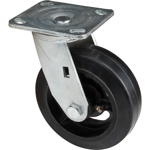 Mold-on Caster, Swivel, 6" (152.4 mm), Rubber, 550 lbs. (249 kg.) Helyx Safety & Industrial Supplies