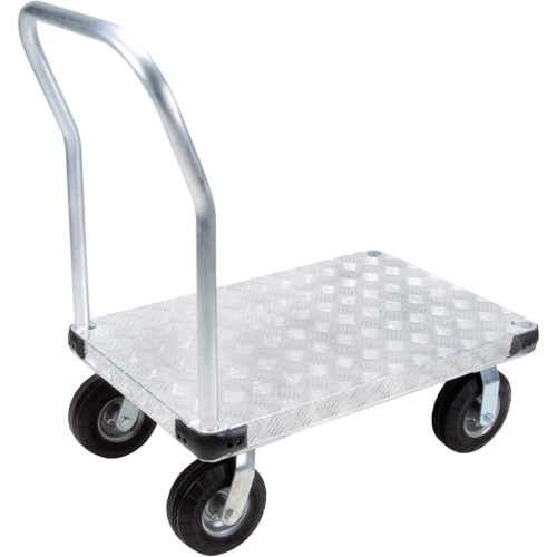Chariots &agrave; plateforme en aluminium, 24" la x 36" lo, 1100 lb cap, Roues Anticrevaison Helyx Safety & Industrial Supplies