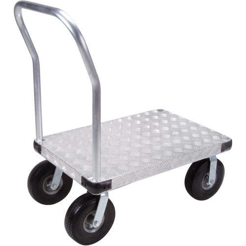 Aluminum Platform Truck, 24" W x 36" L, 1200 lbs. Cap., Flat Free Wheels Helyx Safety & Industrial Supplies