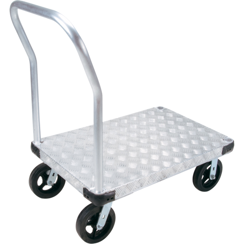 Chariots &agrave; plateforme en aluminium, 24" la x 36" lo, 2000 lb cap, Roues Caoutchouc moul&eacute; Helyx Safety & Industrial Supplies