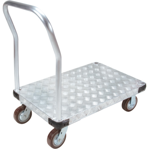 Chariots &agrave; plateforme en aluminium, 24" la x 36" lo, 3400 lb cap, Roues Polyur&eacute;thane Helyx Safety & Industrial Supplies