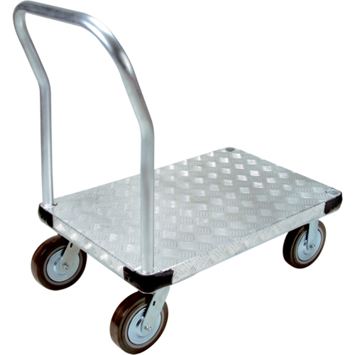 Aluminum Platform Truck, 24" W x 36" L, 4000 lbs. Cap., Polyurethane Wheels Helyx Safety & Industrial Supplies