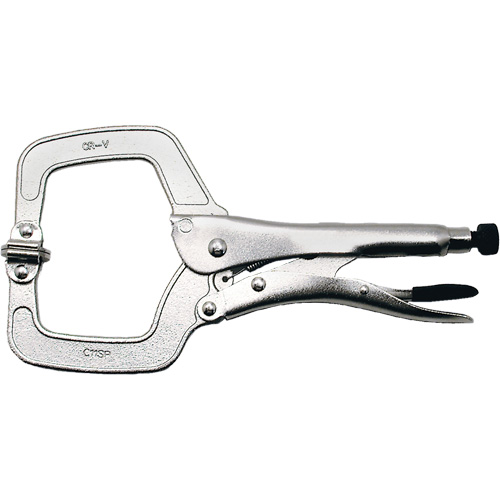 Super Heavy-Duty Locking C-Clamp with Swivel Pad, 11" (279 mm) Capacity Helyx Safety & Industrial Supplies