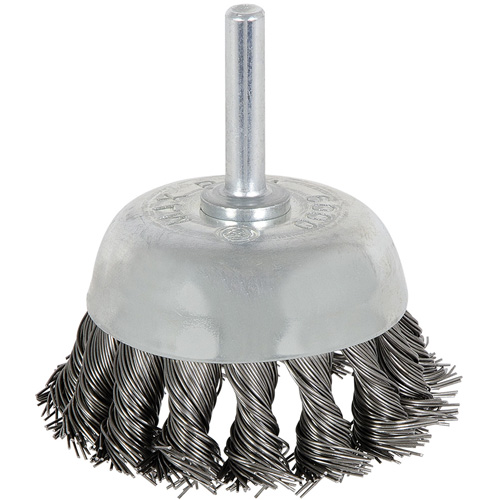 8046 Shaft Mounted Knot Twisted Cup Brush, 1-1/8" Dia. Helyx Safety & Industrial Supplies