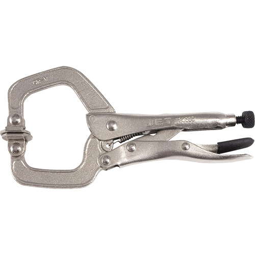 Super Heavy-Duty Locking C-Clamp with Swivel Pad, 6" (152 mm) Capacity Helyx Safety & Industrial Supplies