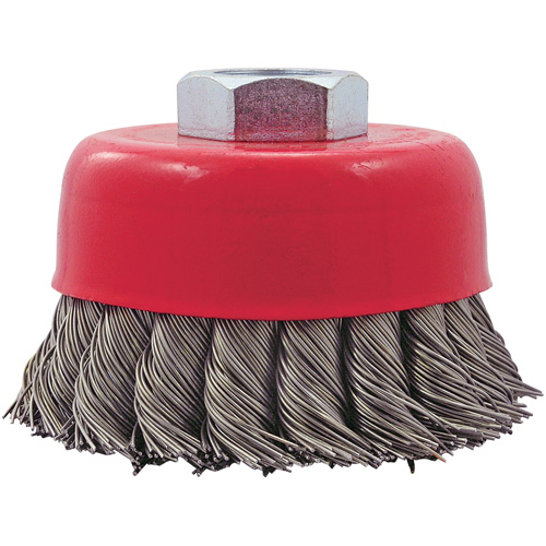 CK3201T Knotted Twist Wire Cup Brush, 3" Dia. x 5/8"-11 Arbor Helyx Safety & Industrial Supplies