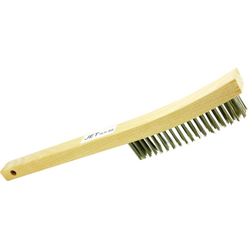 Brosse m&eacute;tallique &agrave; poils longs &agrave; quatre rang&eacute;es et manche long 4LHSS, Acier inoxydable, 4 x 19 rangs de fils, Longueur 13-3/4" Helyx Safety & Industrial Supplies