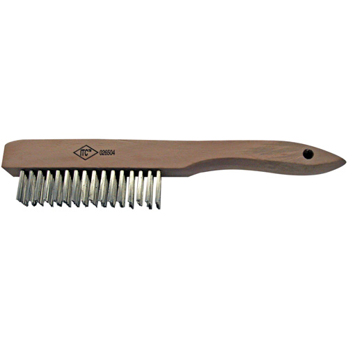 Scratch Brush, Stainless Steel, 4 x 16 Wire Rows Helyx Safety & Industrial Supplies
