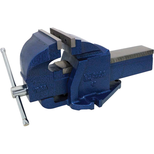Cast Ductile Iron Bench Vise, 6" Jaw Width, 3-3/4" Throat Depth Helyx Safety & Industrial Supplies