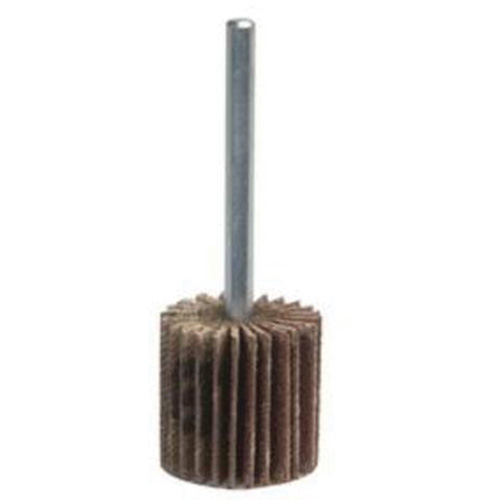 Mini Mounted Flap Wheel, Aluminum Oxide, 120 Grit, 1" x 1/2" x 1/4" Helyx Safety & Industrial Supplies