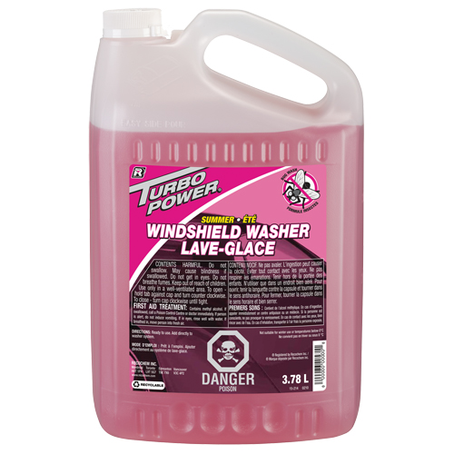 Liquide lave-glace d'&eacute;t&eacute; Turbo Power avec nettoyant pour taches d'insectes, Cruche, 3,78 L Helyx Safety & Industrial Supplies