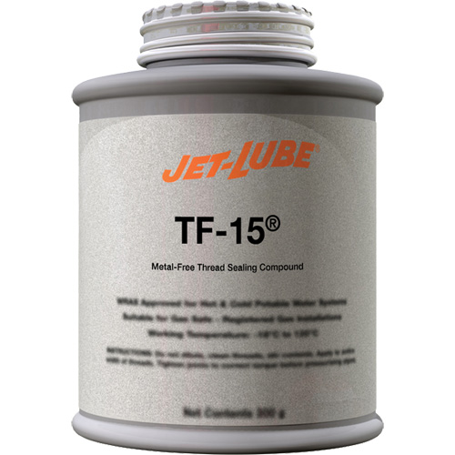 TF-15&reg; Metal-Free Thread Sealing Compound, Brush-Top Can, 227 ml, -46° C - 315° C/50° F - 600° F Helyx Safety & Industrial Supplies